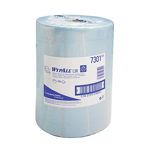 WYPALL* Wischtuch L-20 EXTRA + Großrolle, 500 Stück, blau, 1 Rolle