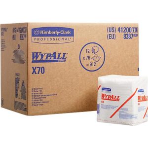 WYPALL* Wischtuch X-70, aus Hydroknitmaterial, 912 Tücher, 1-lagig, weiß WYPALL* Wischtuch X-70, aus Hydroknitmaterial, 912 Tücher, 1-lagig, weiß