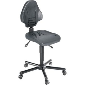 XXL-Arbeitsdrehstuhl meychair Workster Pro W13-01070, mit Rollen, höhenverstellbar, bis 250 kg, Stahl & Polyurethanschaum, desinfektionsmittelbeständig, schwarz XXL-Arbeitsdrehstuhl meychair Workster Pro W13-01070, mit Rollen, höhenverstellbar, bis 250 kg, Stahl & Polyurethanschaum, desinfektionsmittelbeständig, schwarz