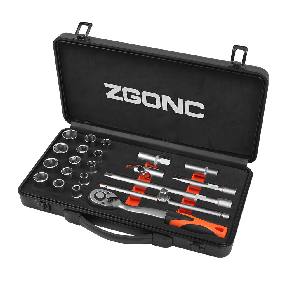 Zgonc Steckschlüsselsatz 21 tlg. 1/2" CV Stahl ZGONC