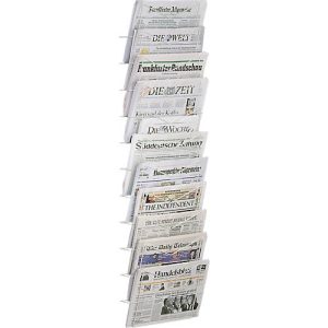 Zeitschriftenhalter, 400×1400, 11 Fächer Zeitschriftenhalter, 400×1400, 11 Fächer