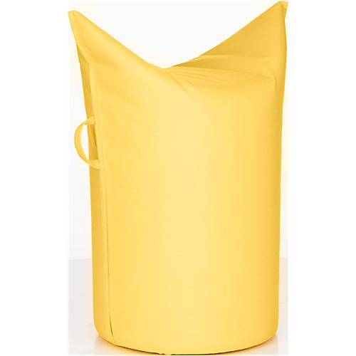 Zipfelhocker WERTHER, Outdoor Stoff, Sitzhöhe 500 mm, inkl. Griffschlaufe, lemon