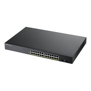 Zyxel GS1900-24HPv2 – Switch – Smart – 24 x 10/100/1000 (PoE) + 2 x 10/100/1000 – an Rack montierbar, wandmontierbar – PoE (170 W)